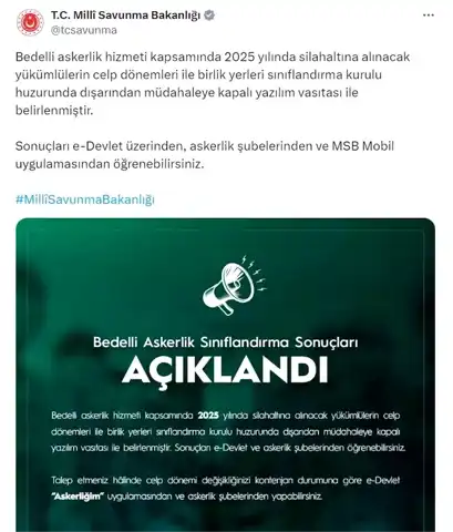 2025 Askerlik Celp Dönemleri ve Yerleri Belli Oldu